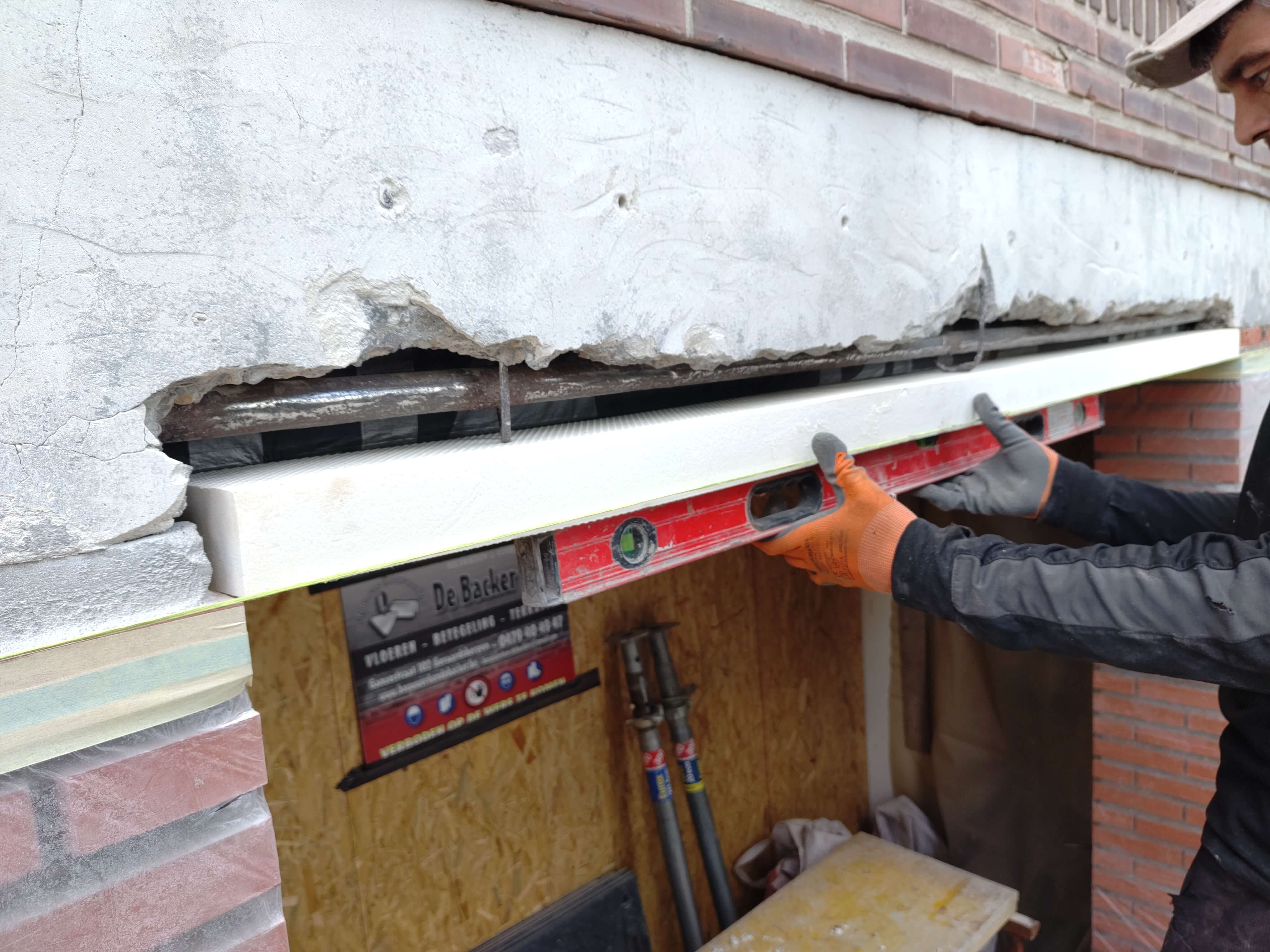waterpas check gevelwerken voorgevel